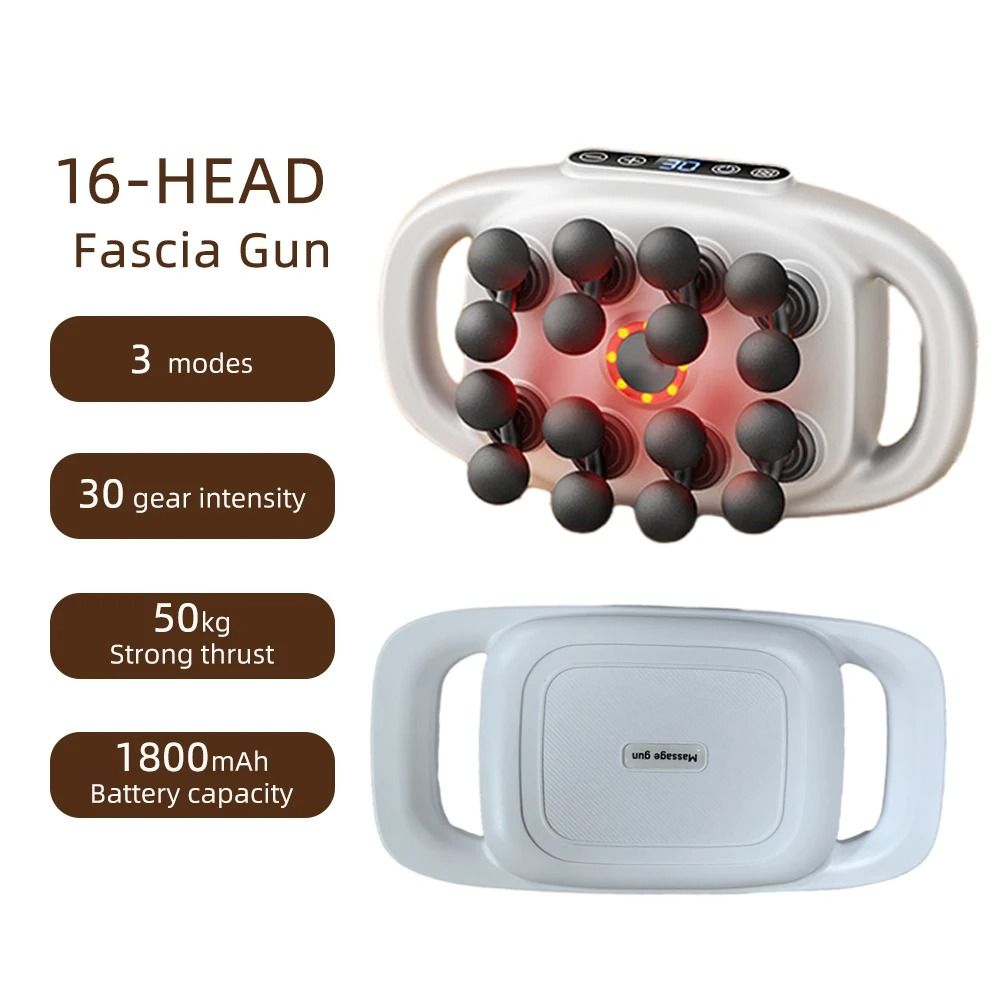 42 Heads Fascia Gun High Frequency Vibration Body Massage Gun Back and Waist Massager Neck Shoulder Massager Muscle