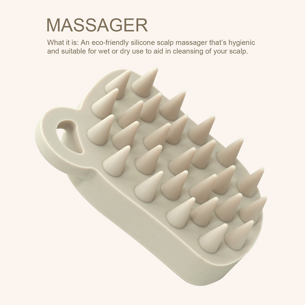 Silicone Scalp Massage Brush Shampoo Exfoliating Hair Cleanser Tool