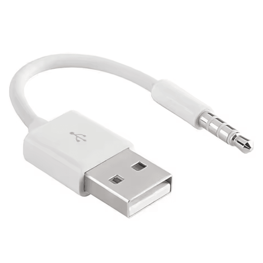SyncLink USB 3.5mm Charger Cable for iPod Shuffle (3rd/4th Gen) – Data & Audio Sync Cord