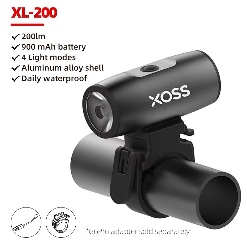 XOSS XL1200 Bike Headlight 1200 Lumen Waterproof Rechargeable Aluminum Front Lamp