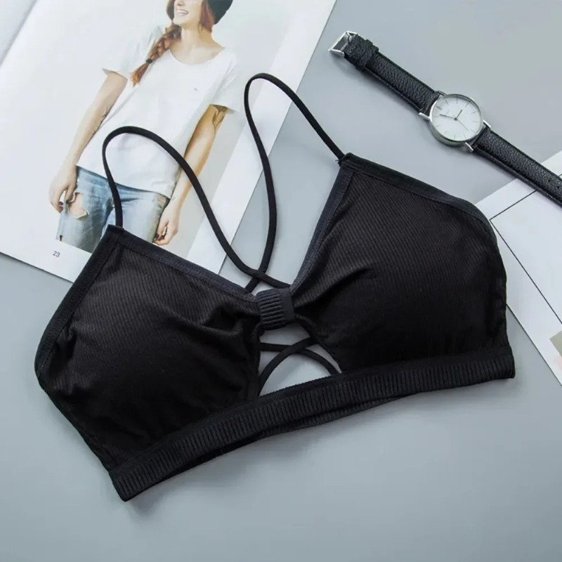 Women Cross Strap Sports Bra, Push Up Top, Yoga Gym Crop Tops, Breathable Bras, Fitness Tops, Femme Brassiere