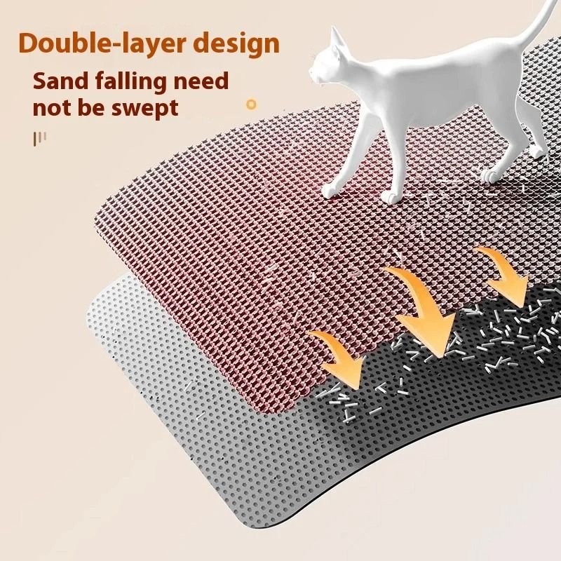 Extra Large Dual-Layer Waterproof Cat Litter Mat