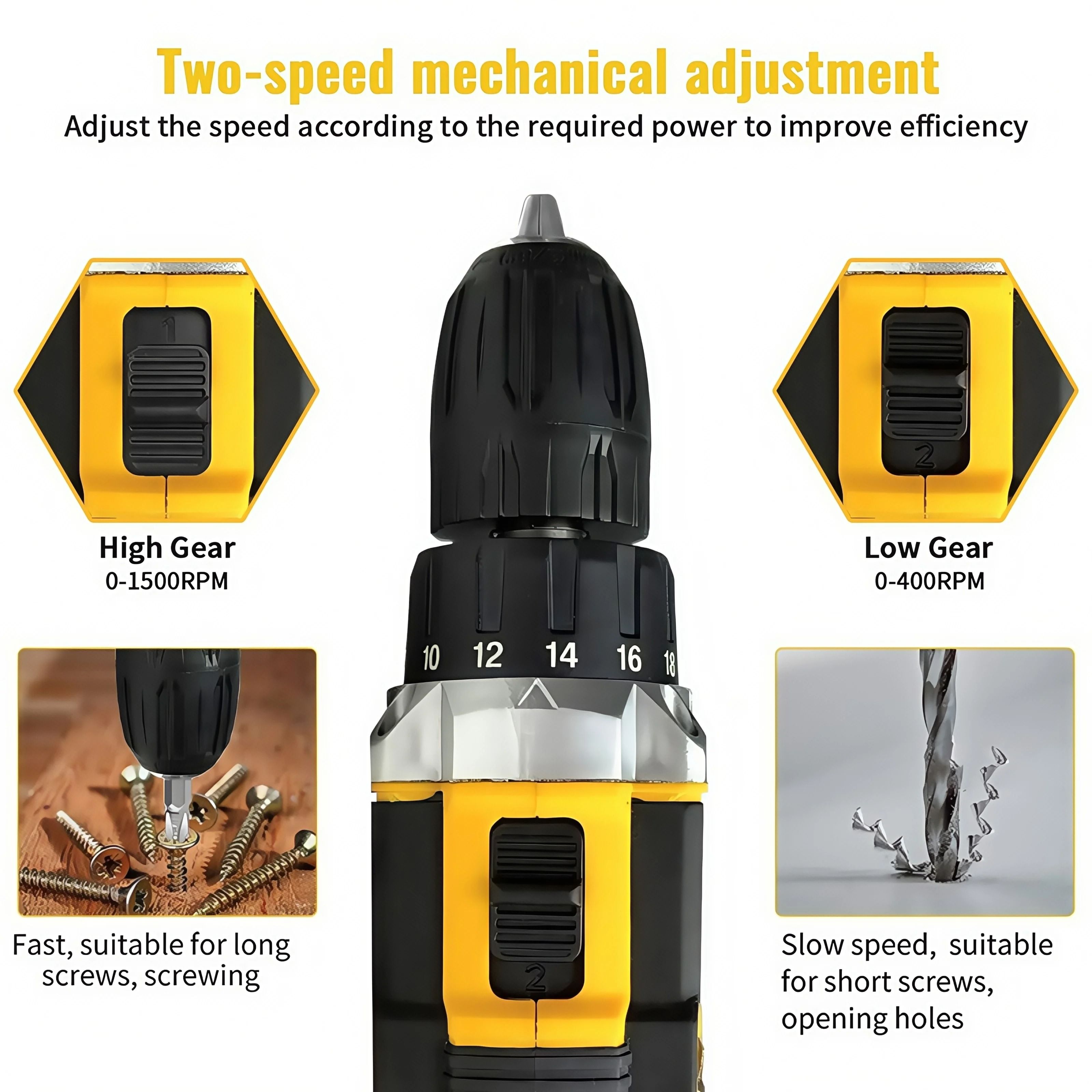 Lithium-Powered Electric Drill & Screwdriver Combo | Impact Driver Home DIY Kit | Executive Handheld Tool Suite