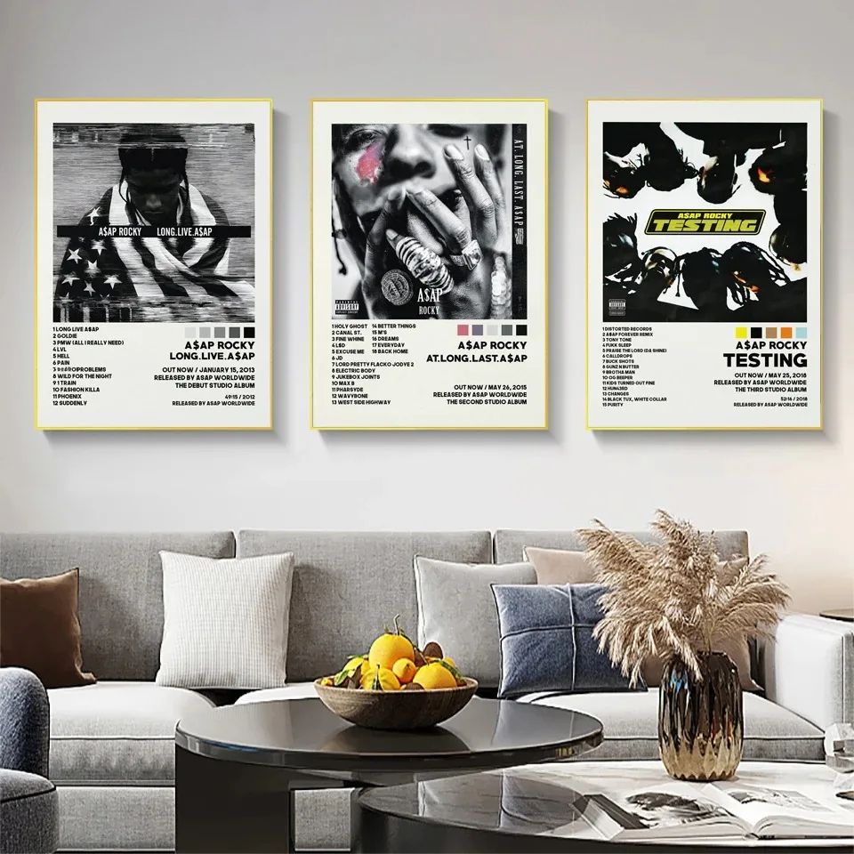 ASAP Rocky Album Cover Poster Canvas Wall Art for Room Decor