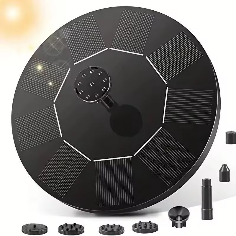 GardenFlow Solar Floating Fountain Pump – 13/16/18 cm Bird Bath & Garden Water Feature Kit