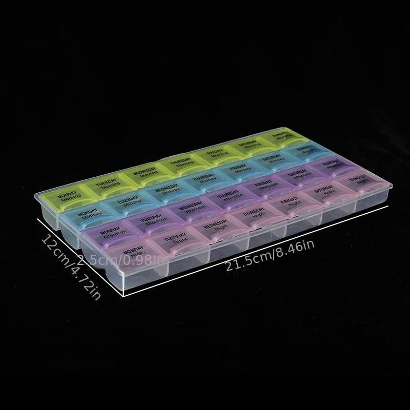 28-Grid Portable Household Medicine & Health Box