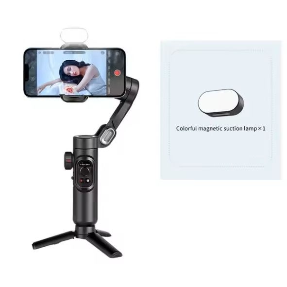 3-Axis Smartphone Gimbal Stabilizer with Face Tracking and Fill Light