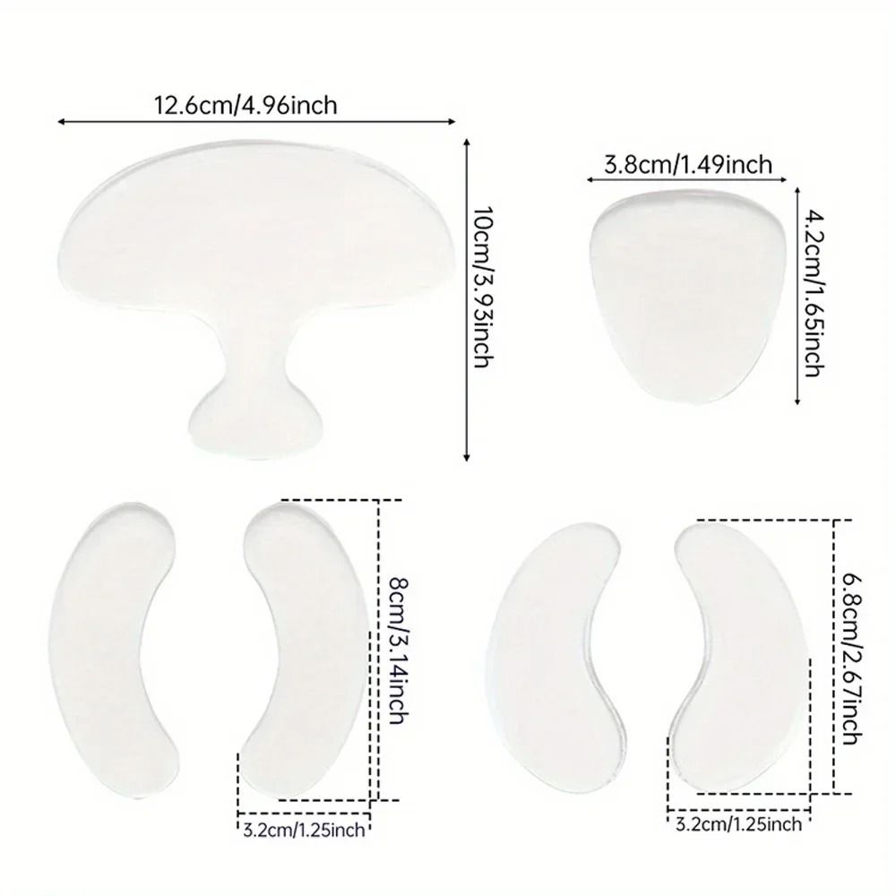 Reusable Silicone Anti Wrinkle Face and Neck Pads Set of 6