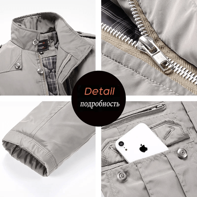 UrbanShield Mens Windproof Business Jacket