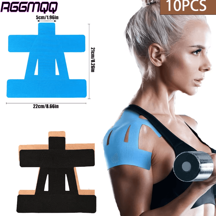 FlexRelief Precut Kinesiology Tape for Shoulder Pain & Recovery (10PCS Set)