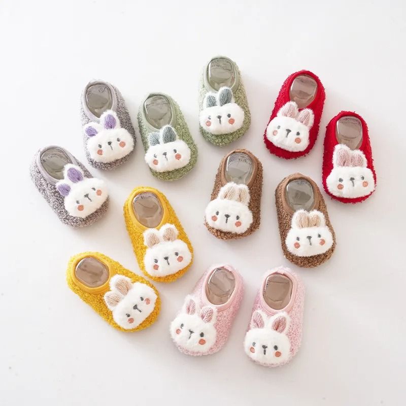Cartoon Rabbit Baby Floor Socks | Premium Plush Non-Slip Toddler Indoor Home Slipper System