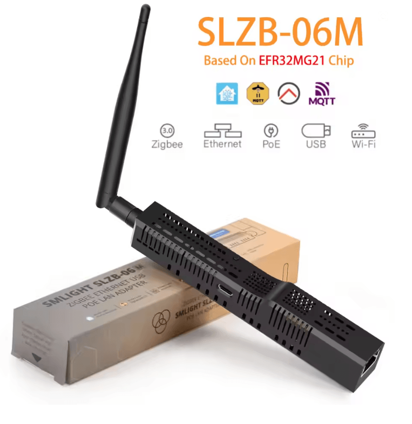 SMLIGHT SLZB-06 Zigbee 3.0 Gateway with Ethernet, WiFi, USB, and PoE Support