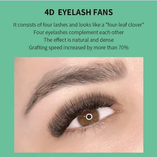 GLAMLASH 4D–5D W-Shaped Premade Volume Lash Extensions – Soft Faux Mink