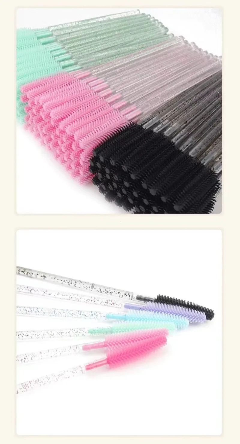Crystal Eyelash Brush Spoolie Set Disposable Makeup Tool