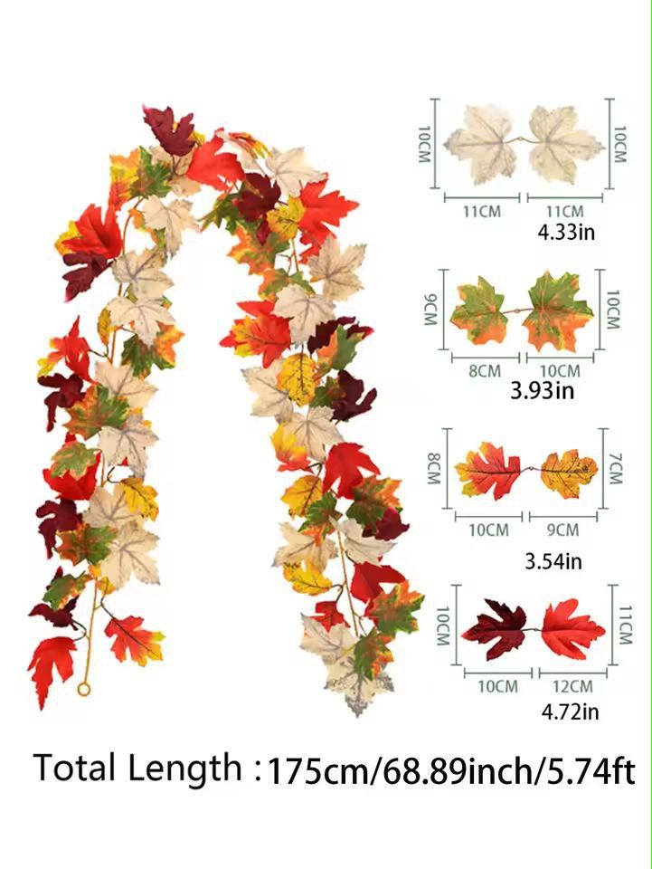 Harvest Glow Maple & Fruit Vine Garland