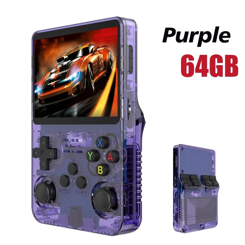 R36S Retro Handheld Game Console Open Source Linux 3.5 Inch IPS Screen 64GB 128GB