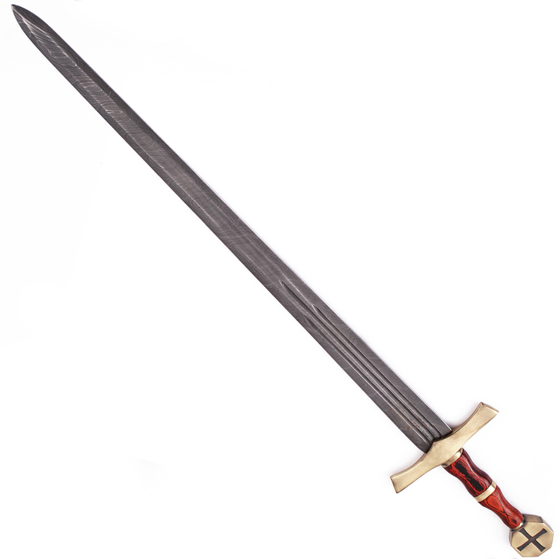 Descendant of the Holy Knights | Handmade Damascus Steel Templar Sword | 40