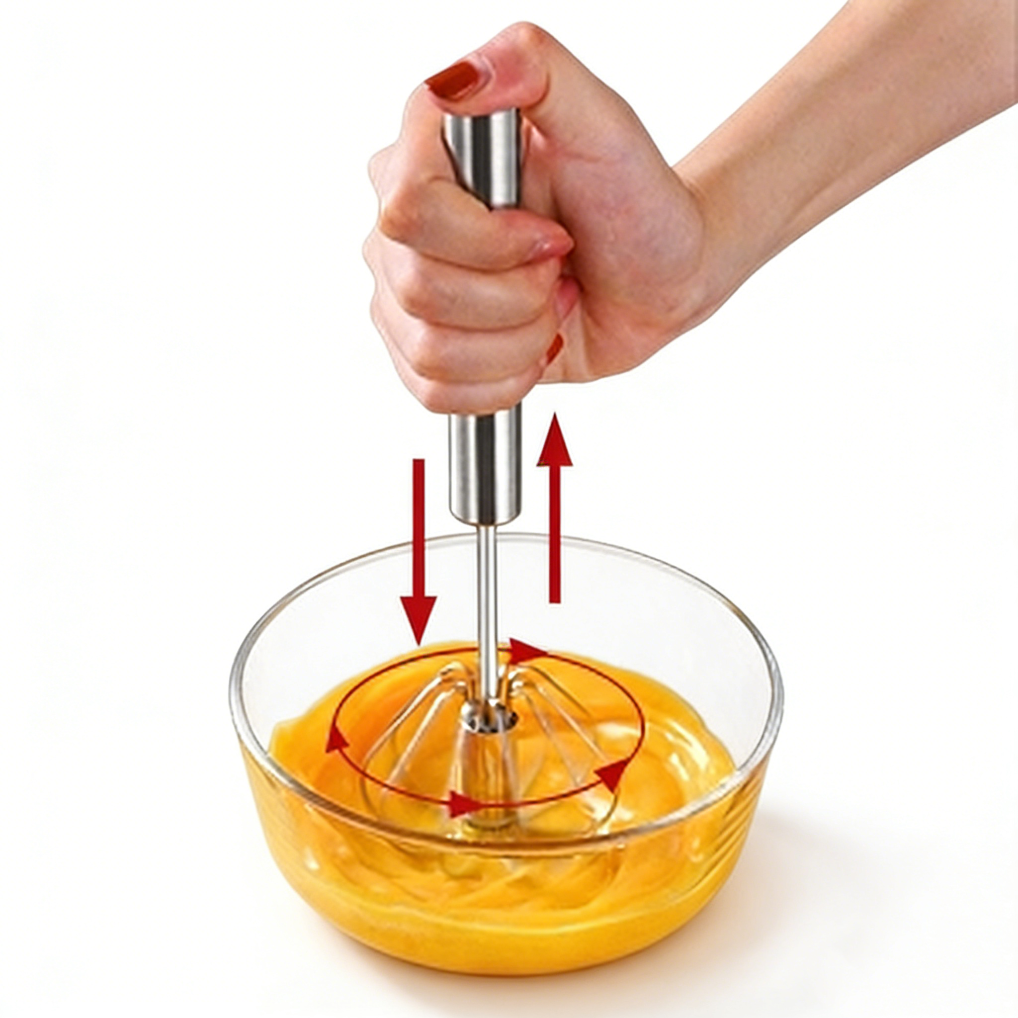 Manual Mixing Handheld Blender for Baby Food, Egg, Batter, Sauce Battery-Free for Baking Cooking