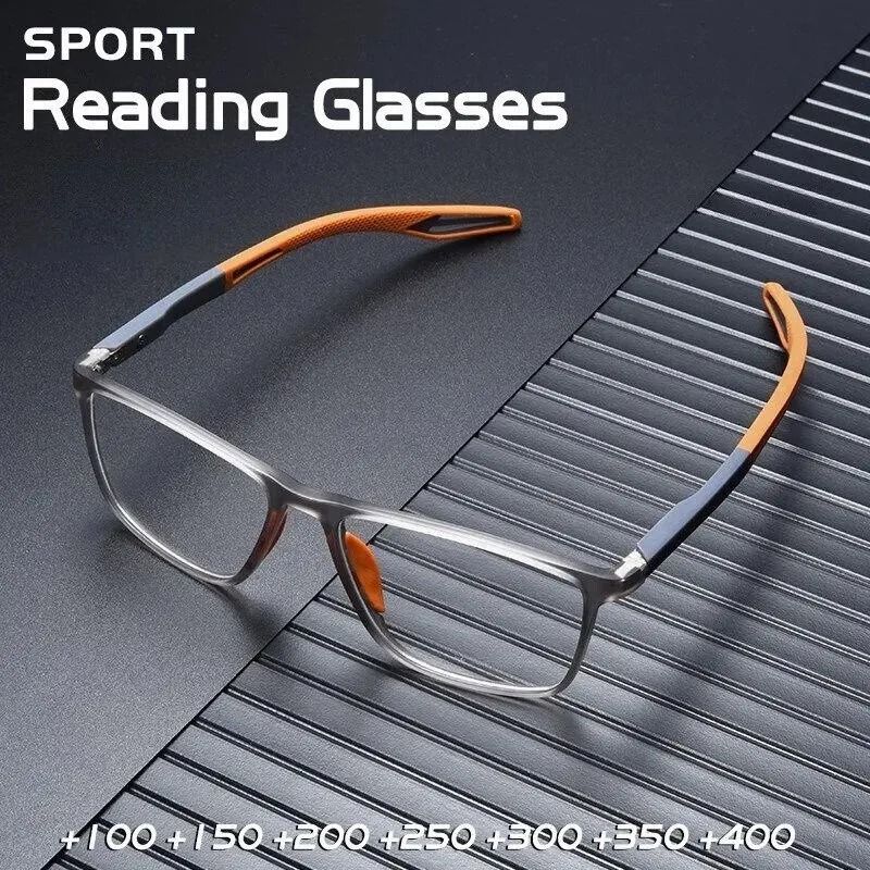 TR90 Men Reading Glasses Anti Blue Light Spring Leg Presbyopia Glasses