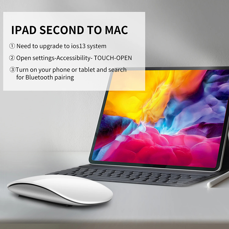 Silent Rechargeable Xiaomi Wireless Mouse, Ultra Light Type-C Charging Mouse for iPad Mac Ergonomic Office Use