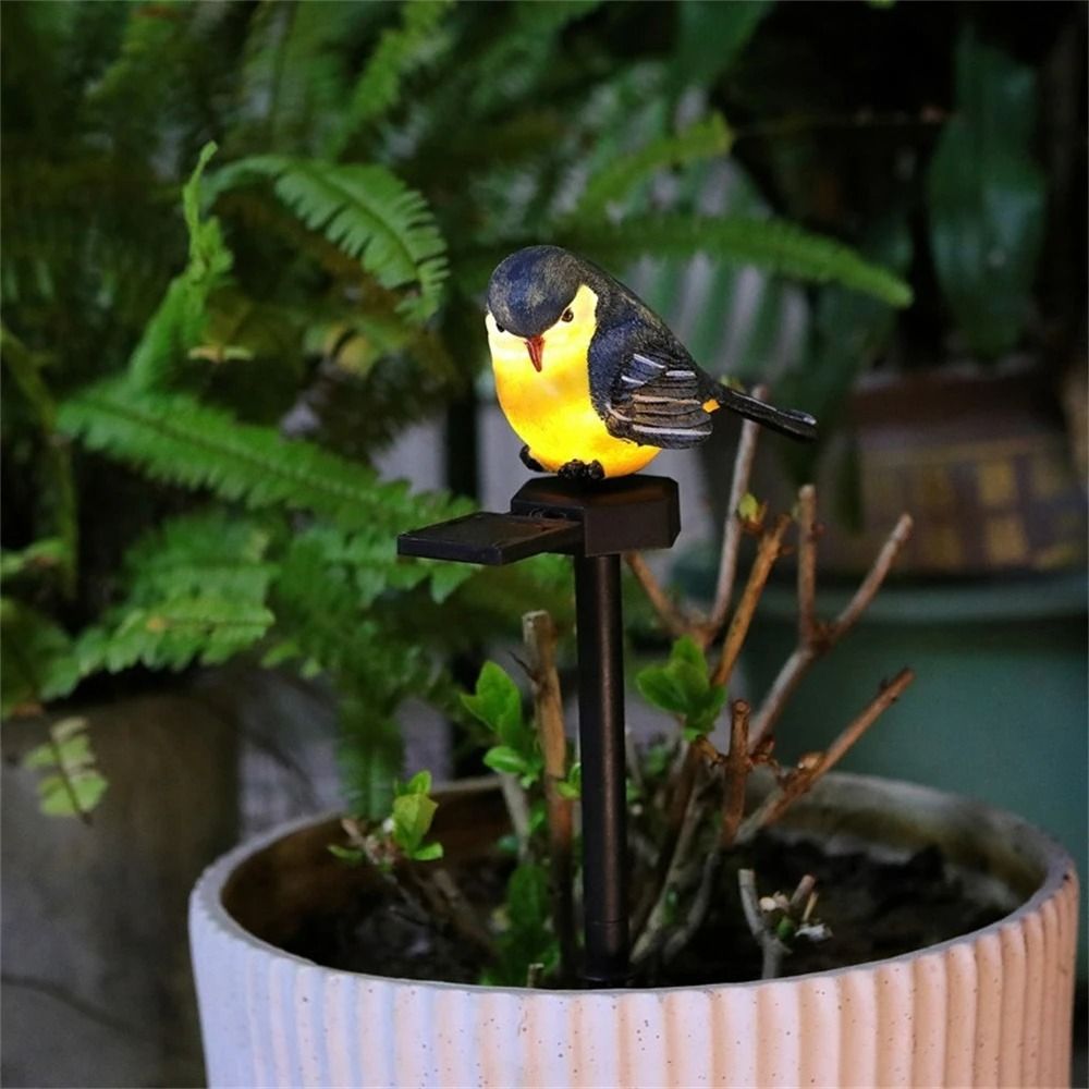Solar Bird Garden Light Outdoor Resin Decoration