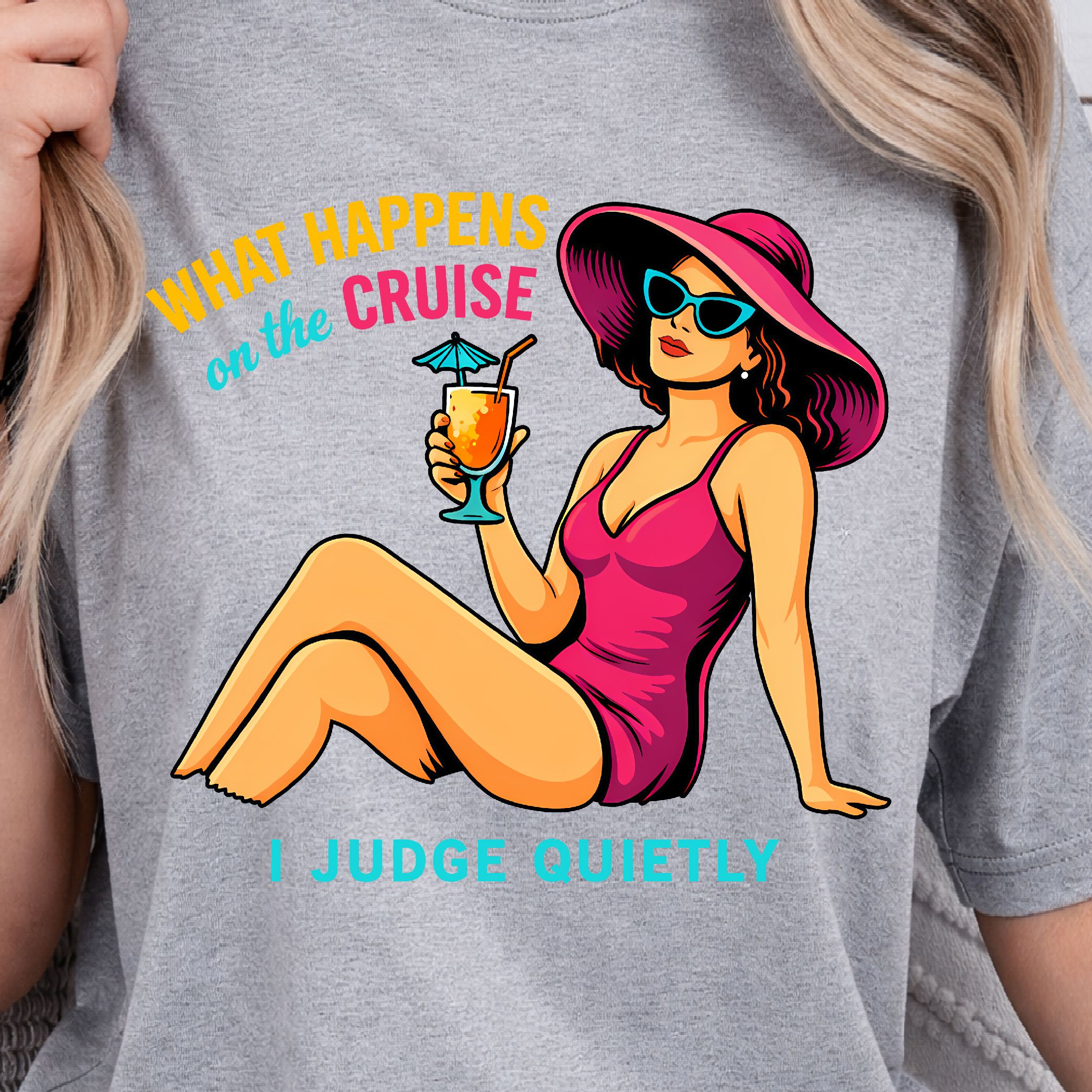 What Happens on the Cruise Shirt, Funny Cruise T-Shirt, Vacation Humor Tee
