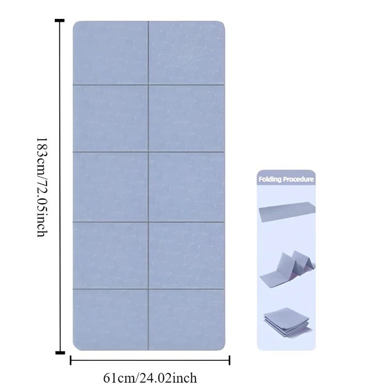 Foldable Travel Yoga Mat with Eco Friendly Non Slip Surface