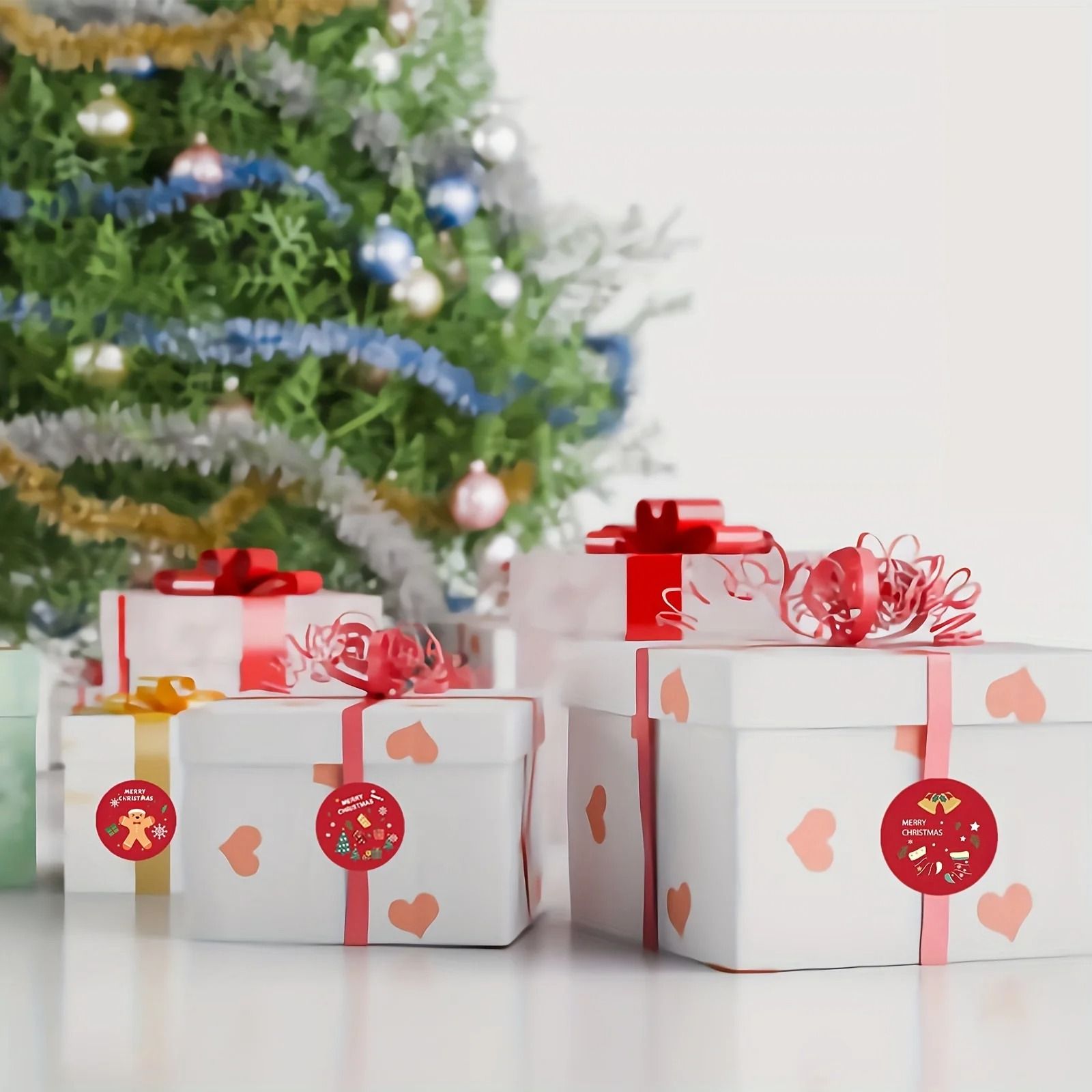 Christmas Round Self Adhesive Sticker Pack