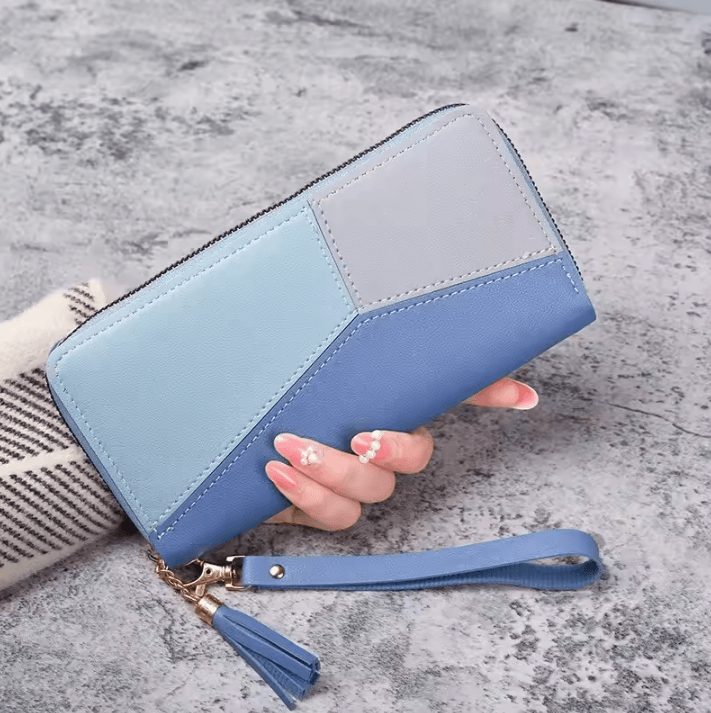 Womens Long Zipper Wallet PU Leather Card Holder Clutch Purse