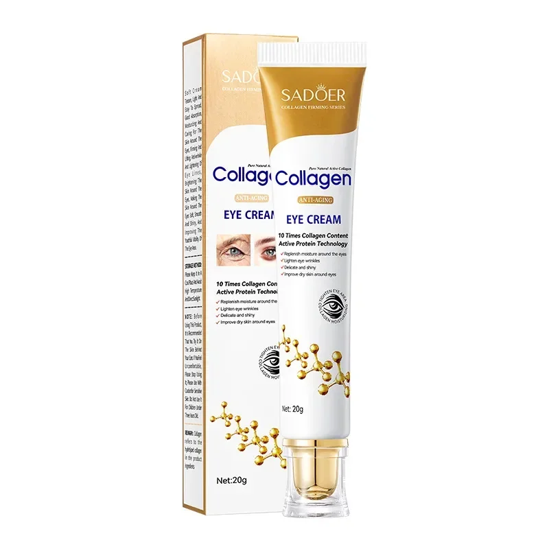 Collagen Eye Cream for Dark Circles & Puffiness Firming Moisturizing and Anti Aging Treatment for Eye