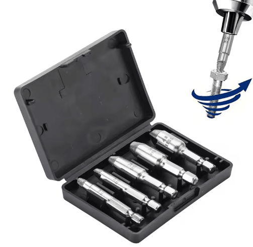 NINDEJIN Damaged Screw & Bolt Extractor Drill Bit Set (4/5/6pcs)