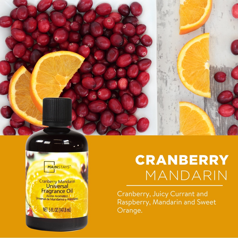 Universal Fragrance Oil, Cranberry Mandarin Scent, Diffusers, Warmers, Potpourri, Aromatherapy for Home Office Use
