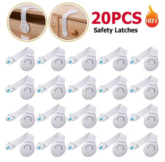SecureFlex Child Safety Strap Locks No Drill Cabinet and Drawer Protection