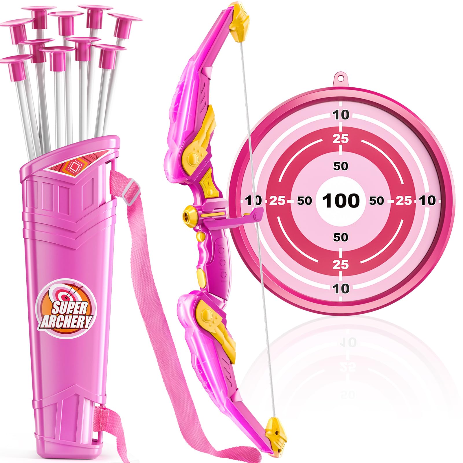 Indoor and Outdoor Archery Toy Set for Boys and Girls, Ideal Gift for Amusement and Fun