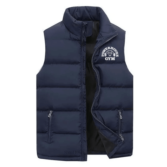 Modern Mens Sleeveless Puffer Vest Mandarin Collar Casual Jacket