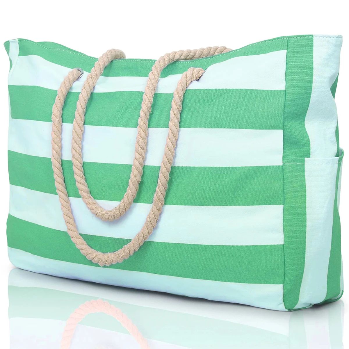 Striped Waterproof Foldable Beach Bag