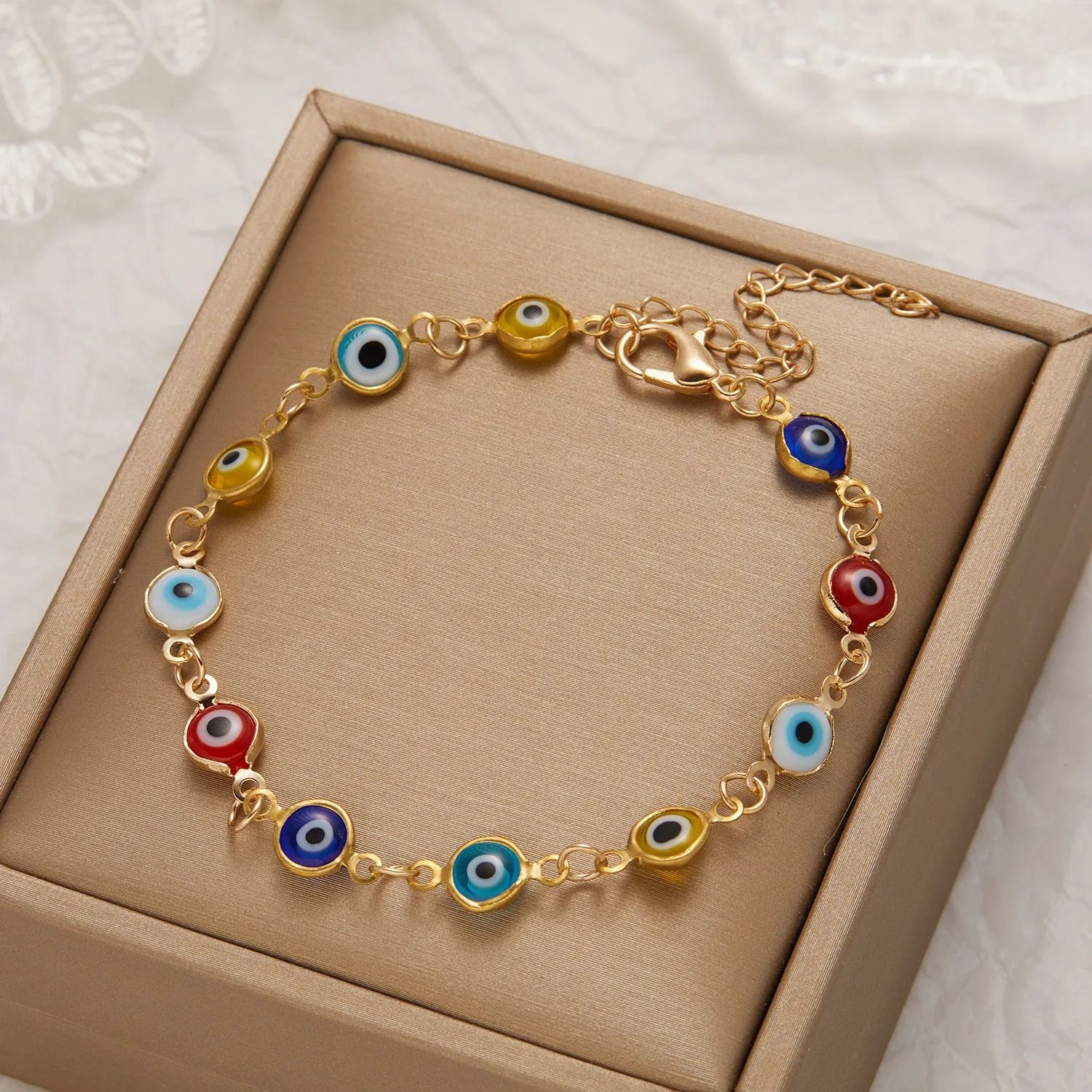 Lucky Turkey Evil Eye Adjustable Bracelet for Men and Women
