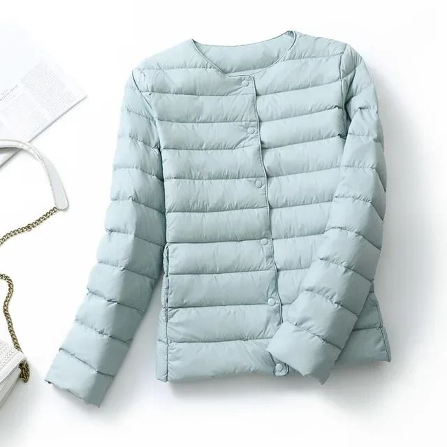 Womens Ultralight Collarless Puffer Jacket