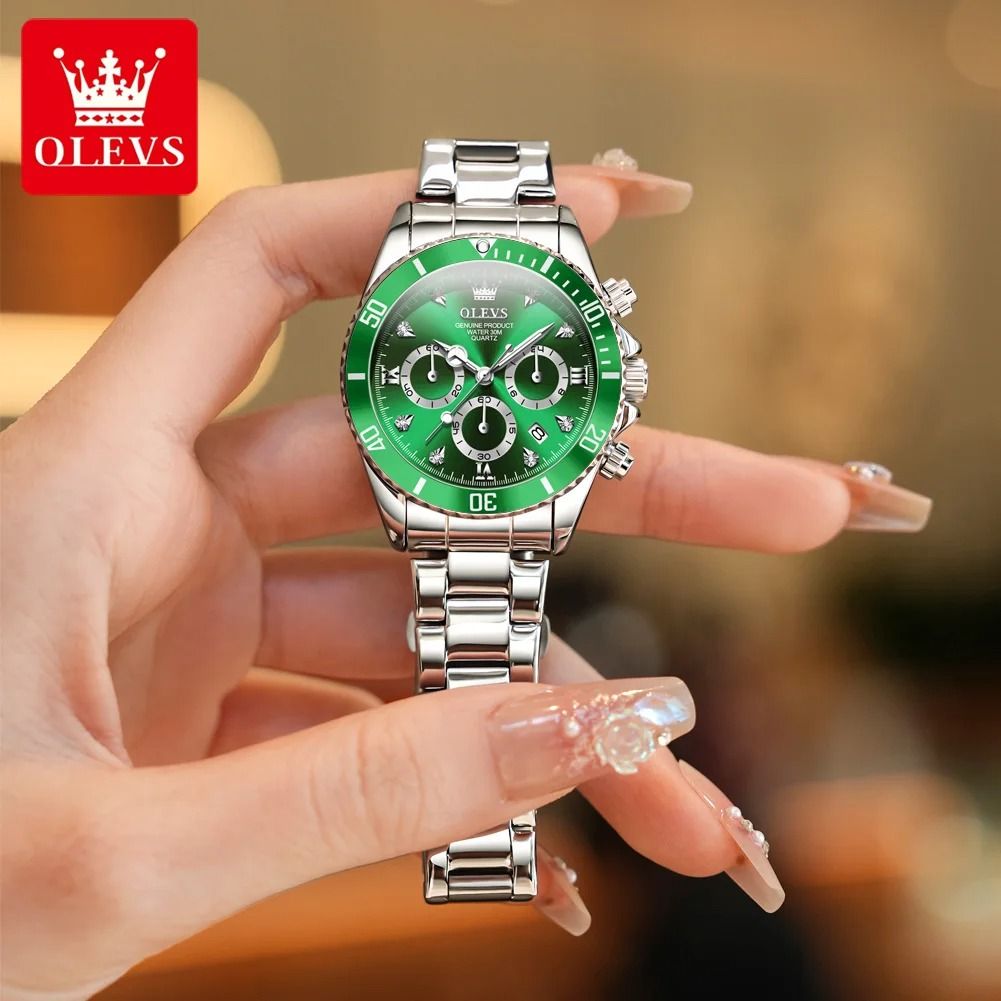 Womens Luxury Quartz Watch with Date and Luminous Display
