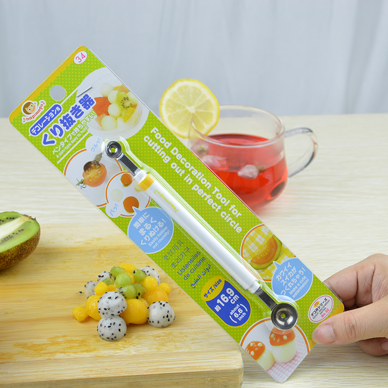 Stainless Steel Double-end Melon Spoon, Mini Apple Ball Digger, Ice Cream Dig Scoop, Kitchen Gadgets