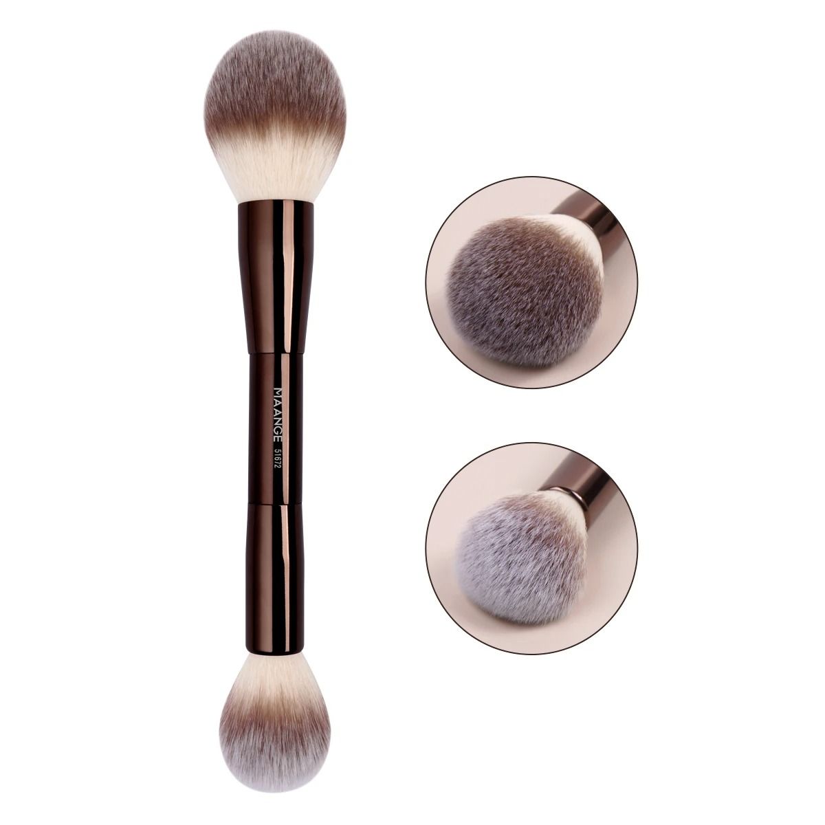 Maange Makeup Brushes Double Head Foundation Powder Concealer Blusher Bronzer Makeup Brush