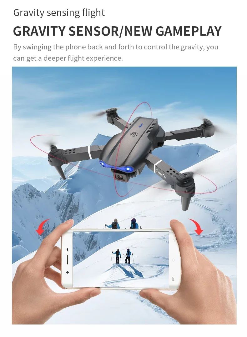 E99Pro 4K WiFi FPV Foldable RC Drone with HD Camera