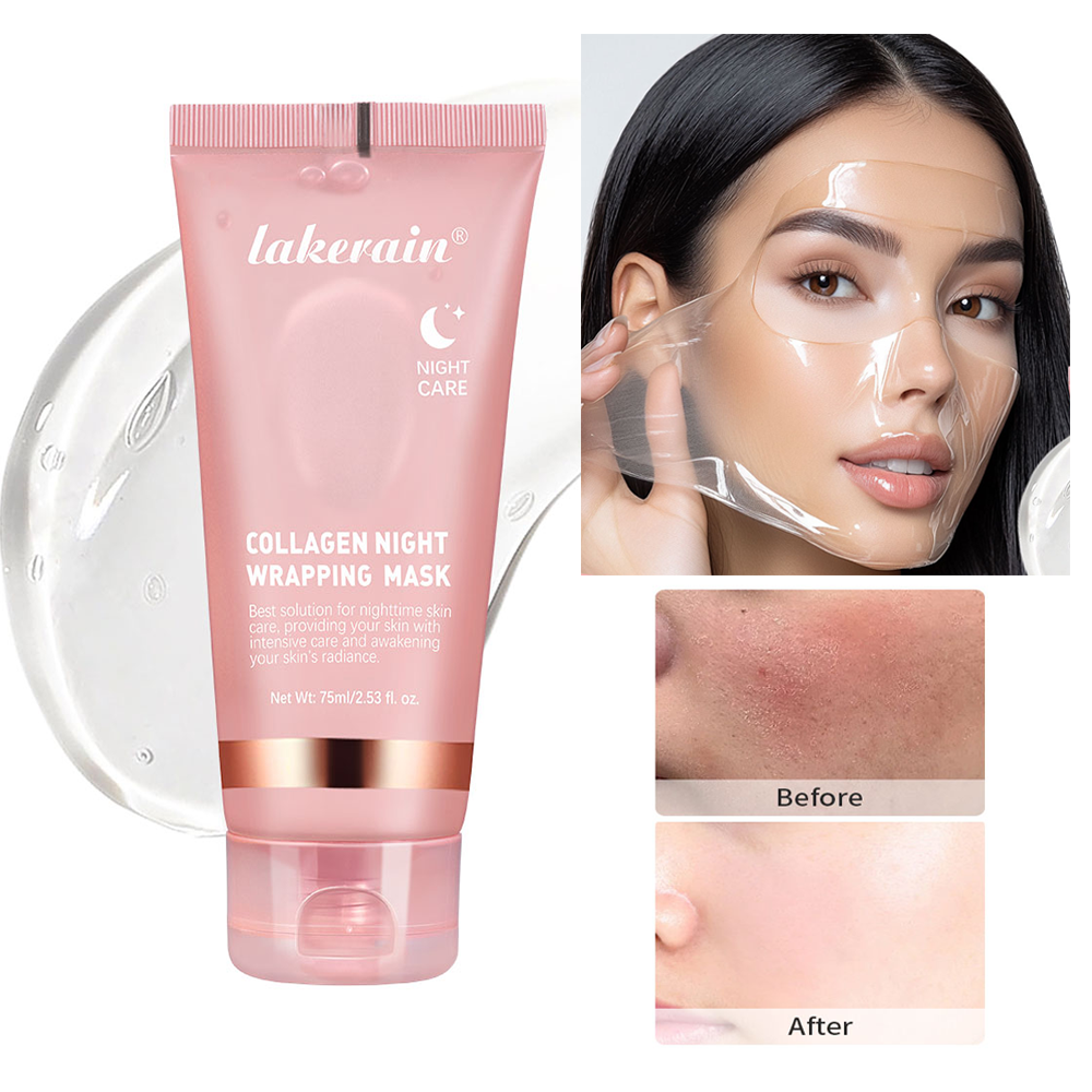 Collagen Overnight Wrapping Peel Off Facial Mask, Elasticity Hydration Care, Deep Firming, Reduces Sagging, Dullness