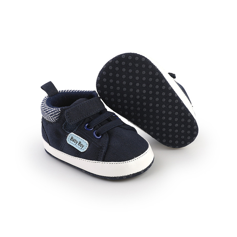 Spring and Autumn Style Baby Shoes with Cartoon Pattern Soft Soled Canvas Shoes