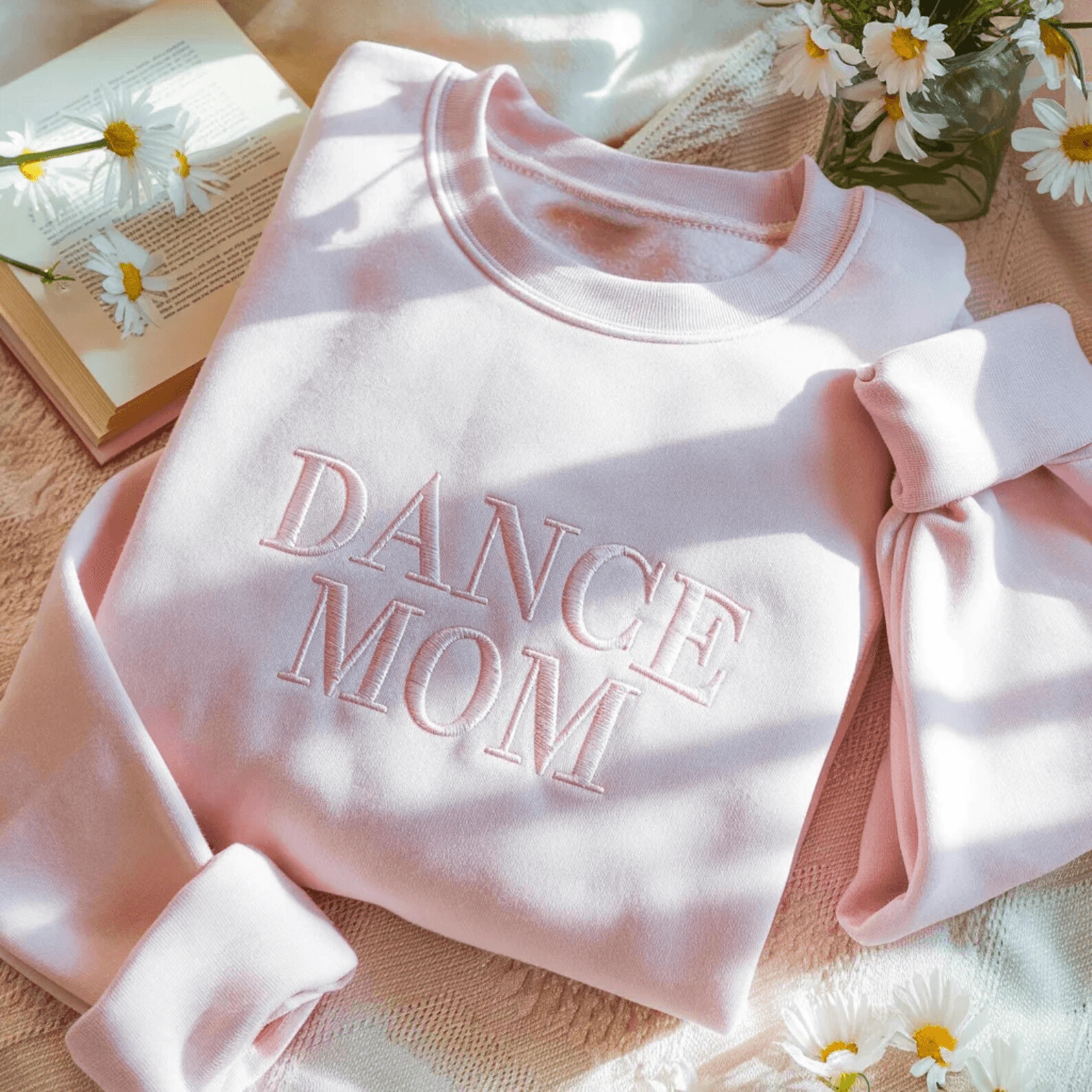 Embroidered Dance Mom Sweatshirt Personalized Team Crewneck Mothers Day Gift