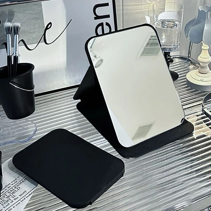 Portable PU Leather Desktop Makeup Mirror