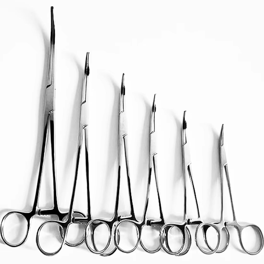 Precision Stainless Steel Locking Hemostatic Forceps – Bent-Nose & Straight Curved Scissors Pliers (16/18/20cm)