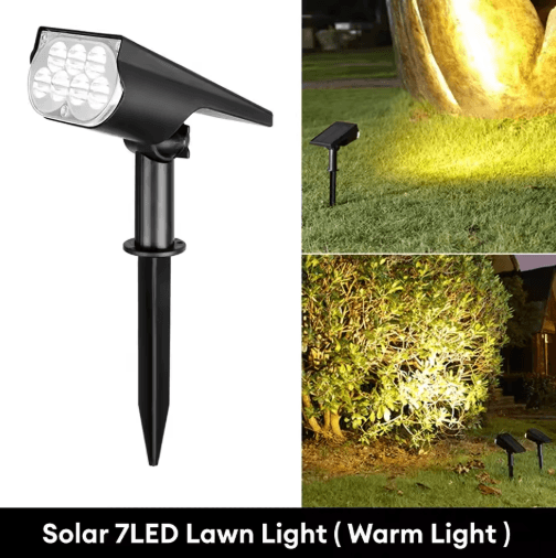 Ultra Bright 7 LED Solar Spotlight Outdoor – Adjustable Waterproof Garden Landscape Light