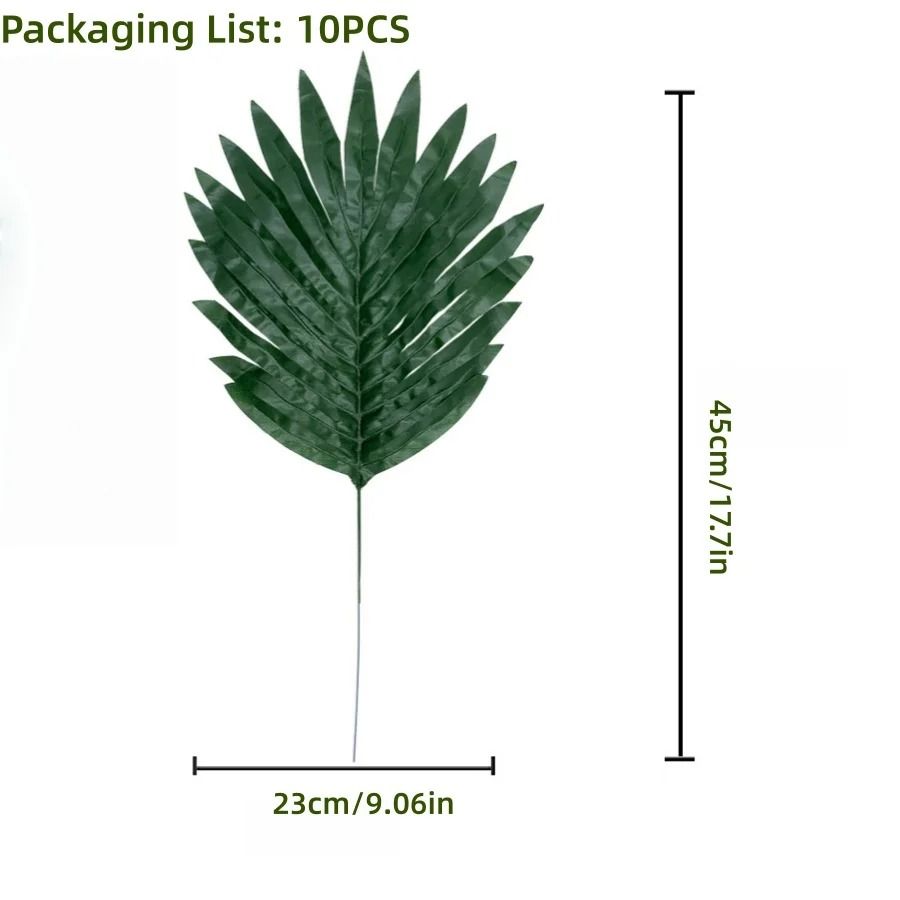 Tropical Palm Leaves Set – 10-Piece Artificial Safari Foliage