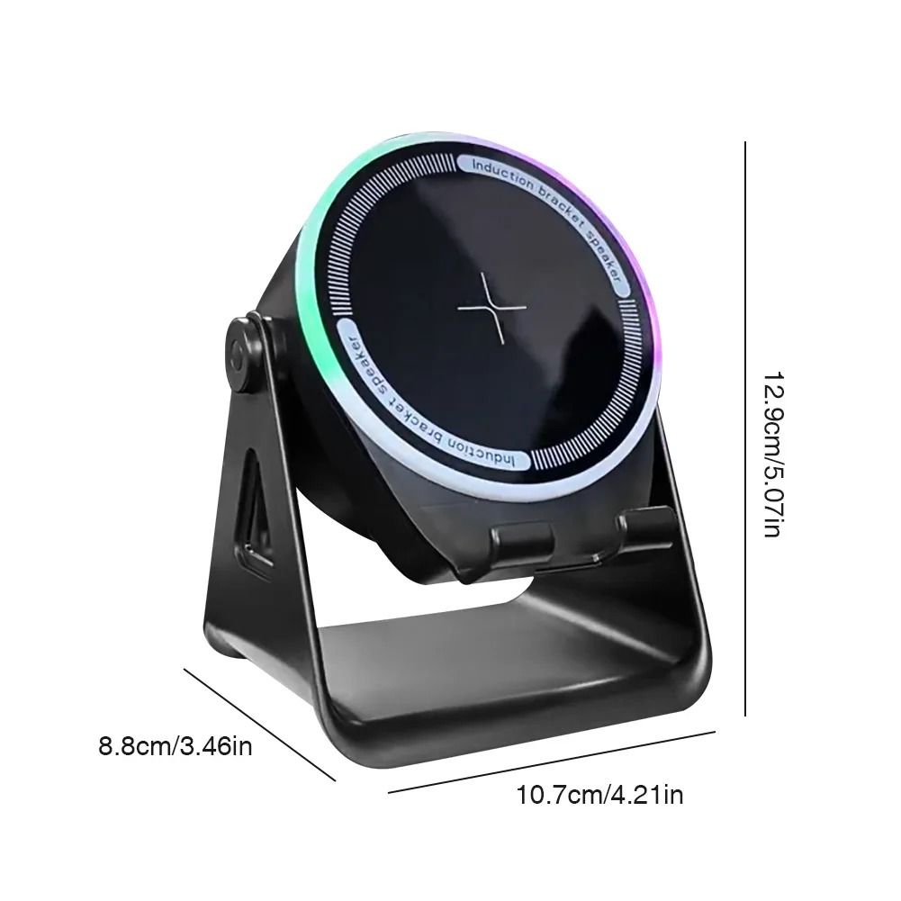 Wireless Induction Bluetooth Speaker with Phone Stand Stereo Sound